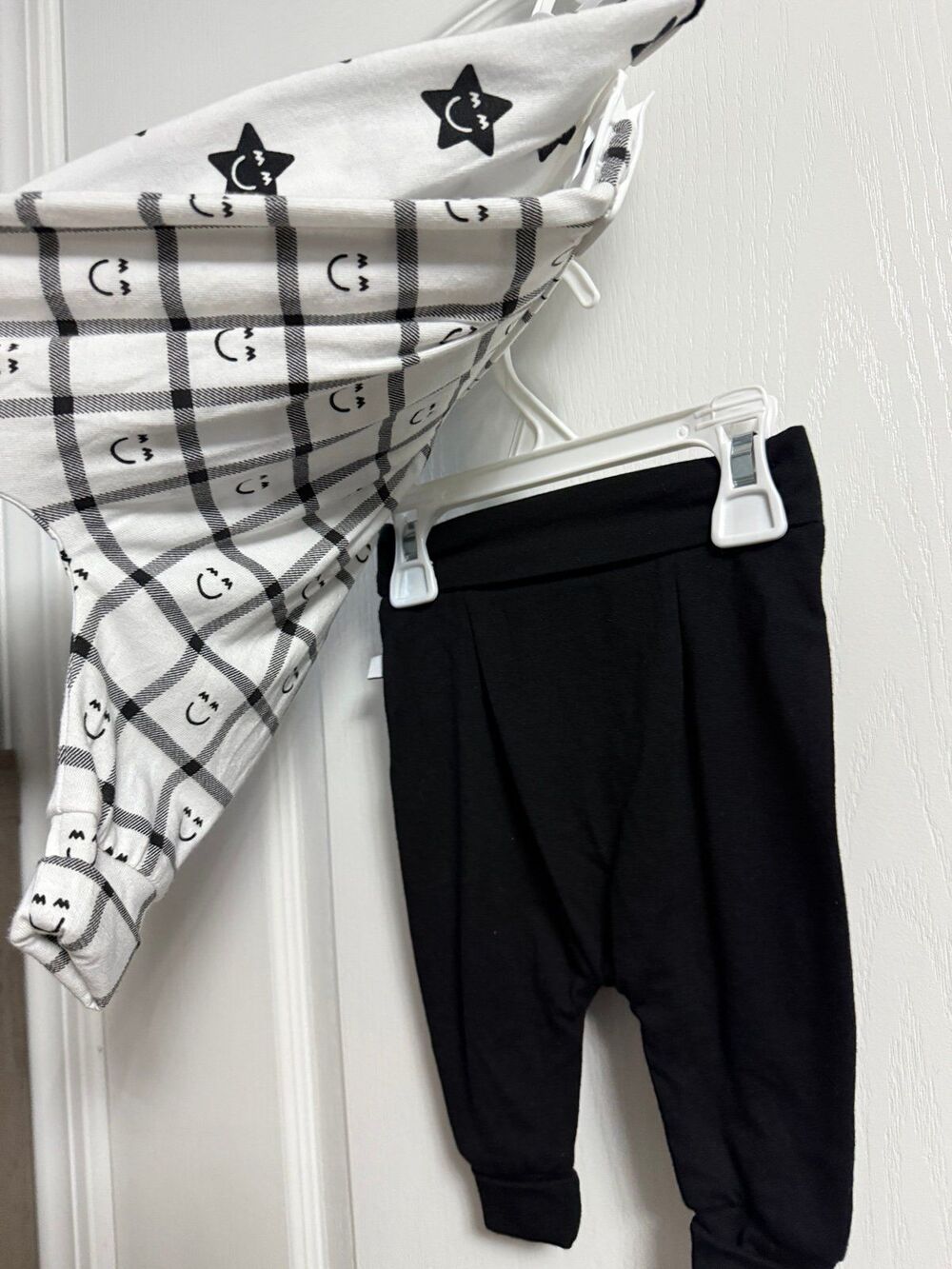NEW Miles & Milan 0-3 Months Pleated Panda Punk Goth Baby Pants Set of 3 - Picture 3 of 3